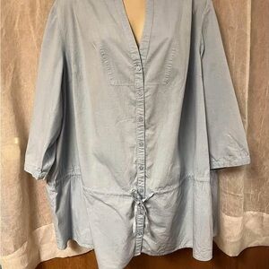 Fashion Bug Light Blue Button-Down Shirt